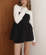 ペプラムフリルビスチェニットコンビTシャツ