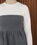 ペプラムフリルビスチェニットコンビTシャツ