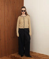 配色ドット柄カーディガン