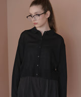 【4月上旬予約商品】リネンライクポロニットカーディガン