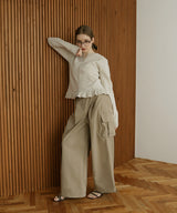 フリルニットカーディガン