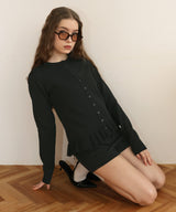 フリルニットカーディガン