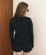 フリルニットカーディガン