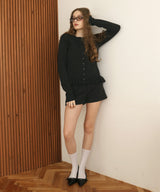 フリルニットカーディガン