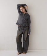 フリルニットカーディガン