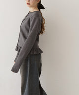 フリルニットカーディガン