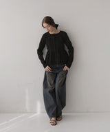 ウエスト切替ペプラムフレアニットカーディガン