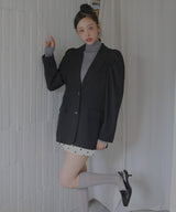 【9月下旬予約商品】カシミヤタッチリブハイネックニット