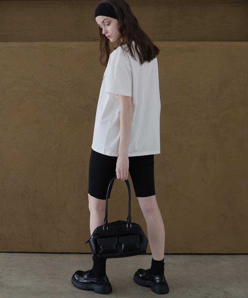 フォトプリントオーバーサイズショートスリーブTシャツ