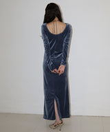 ベロアバックオープンワンピース