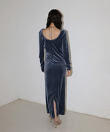 ベロアバックオープンワンピース