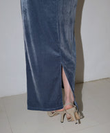 ベロアバックオープンワンピース