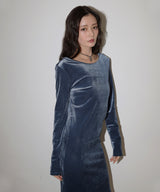 ベロアバックオープンワンピース