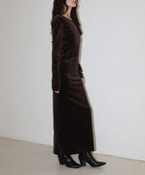 ベロアバックオープンワンピース