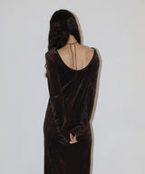 ベロアバックオープンワンピース