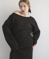 ワンショルルーズスウェット