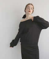 ワンショルルーズスウェット