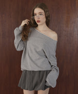 ワンショルルーズスウェット