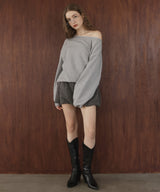 ワンショルルーズスウェット