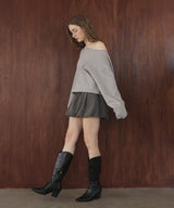 ワンショルルーズスウェット