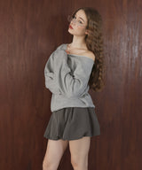 ワンショルルーズスウェット