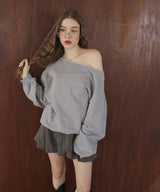 ワンショルルーズスウェット