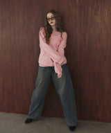 ワンショルルーズスウェット