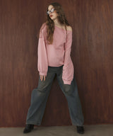 ワンショルルーズスウェット