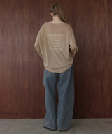 バックプリント2WAYワンショルシアーTシャツ