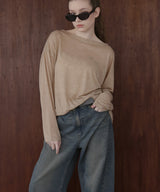 バックプリント2WAYワンショルシアーTシャツ