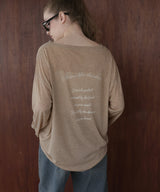 バックプリント2WAYワンショルシアーTシャツ