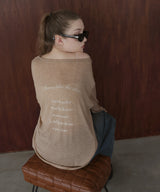 バックプリント2WAYワンショルシアーTシャツ