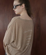 バックプリント2WAYワンショルシアーTシャツ