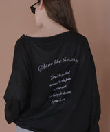 バックプリント2WAYワンショルシアーTシャツ