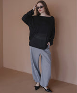 バックプリント2WAYワンショルシアーTシャツ