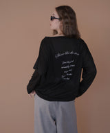 バックプリント2WAYワンショルシアーTシャツ