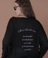 バックプリント2WAYワンショルシアーTシャツ