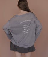 バックプリント2WAYワンショルシアーTシャツ