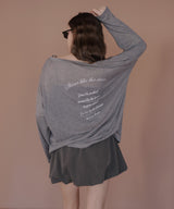 バックプリント2WAYワンショルシアーTシャツ