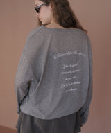 バックプリント2WAYワンショルシアーTシャツ