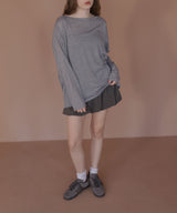 バックプリント2WAYワンショルシアーTシャツ