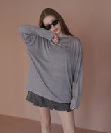 バックプリント2WAYワンショルシアーTシャツ