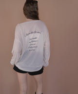 バックプリント2WAYワンショルシアーTシャツ