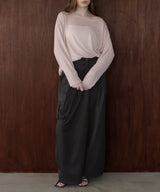 バックプリント2WAYワンショルシアーTシャツ