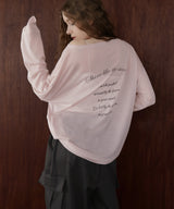 バックプリント2WAYワンショルシアーTシャツ