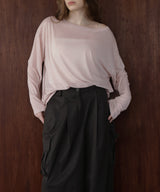 バックプリント2WAYワンショルシアーTシャツ