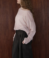 バックプリント2WAYワンショルシアーTシャツ