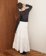 【一部予約商品】ドット柄ロングシアーTシャツ