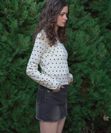 【一部予約商品】ドット柄ロングシアーTシャツ