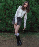 【一部予約商品】ドット柄ロングシアーTシャツ